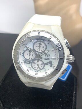 Technomarine Women's Watch TM-115293 Quartz MOP Dial White Rubber Strap 40mm